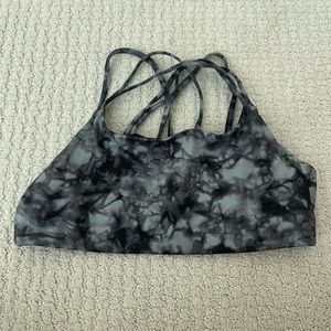 Athleta tiedye black sports bra